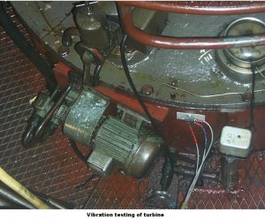 Vibrationtesting of turbine